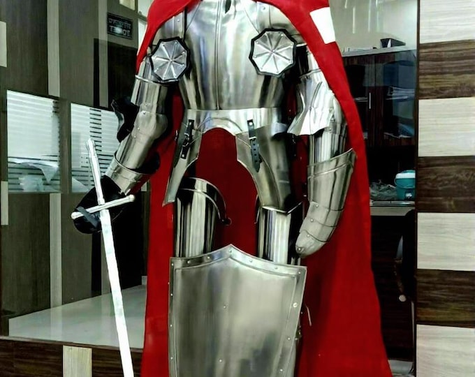 Wearable Knight Suit of Armor | Full Body Medieval Crusader Costume