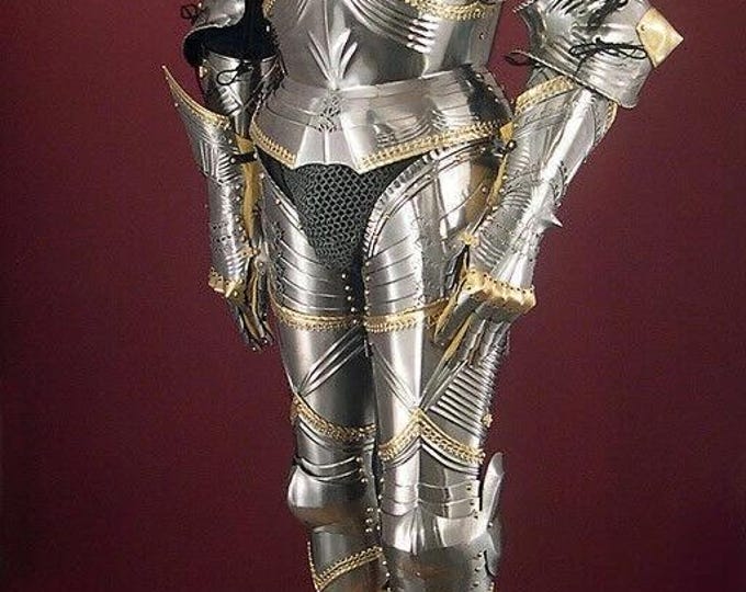 German Gothic Full Body Armor | Medieval Knight Wearable Steel Suit