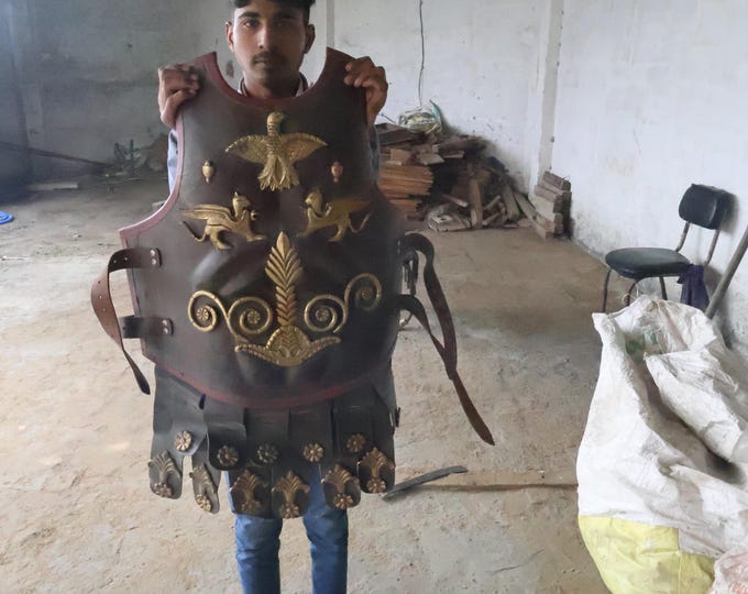 Medieval Renaissance Knight Leather Jacket – Wearable Roleplay Armor for LARP & Halloween