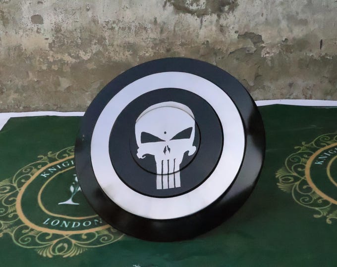 Captain America Skull Shield – Marvel Avengers Cosplay Replica, Superhero Costume Prop, Gift for Fans
