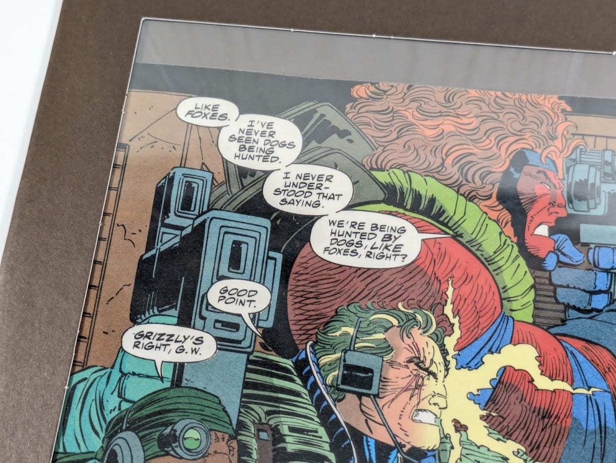 Cable Comic Panel Cable Comic Series Original Art, Laminated Vintage Framed Page, Retro ...