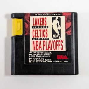 EA&#39;s Lakers Versus Celtics and The NBA Playoffs For Sega Genesis Video Game - Tested/Works! Sports, Retro, Vintage and Classic Arcade Title!