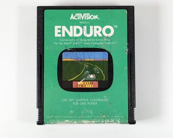 Atari 2600 Enduro Activision Video Game - Combine Ship Tested/Works - Racing Driving Cars - Vintage Classic Retro