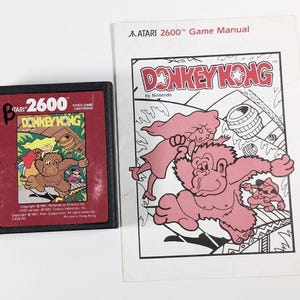 Red Label Donkey Kong for Atari 2600: Tested Cartridge with Manual/Instructions, Classic Nintendo Game, Combined Shipping