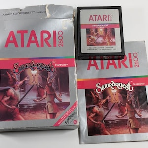 Swordquest FireWorld Atari 2600 with Manual/Instructions, Retro Classic Gaming Adventure, Tested & Works, Vintage with Combined Shipping