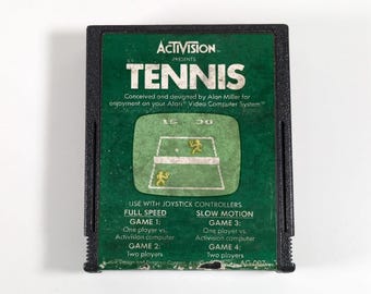 Tennis Game Program AG-007 for Atari 2600 - Tested/Works - Vintage 1981 Sports Gaming Classic by Activision - Combined Shipping