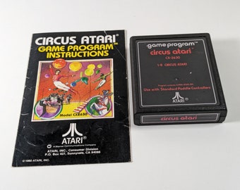 Circus Atari Game For Atari 2600 With Manual/Instructions Booklet - Tested/Works - Paddle Controller - Retro, Classic, Vintage