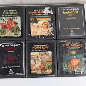 Lot of 6 Atari 2600 Games Tested/Works - Homebrew, Art, Custom Games, or Replacement Parts - Rough Labels - No End Labels Combined Shipping