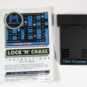 Lock &#39;N&#39; Chase for Atari 2600 Tested & Working M Network With Manual/Instructions - Classic, Retro and Vintage - Action
