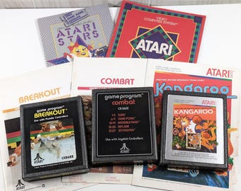 Vintage Atari 2600 Bundle With 6 Games and 2 Joysticks - Etsy