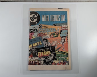 DC Comics Where Legends Live Advertisement Laminated From Original Atari Comic Vintage Classic Wall Hang Display - Teen Titans - Swamp Thing