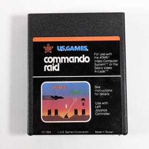 Commando Raid For Atari 2600 Tested/Works US Games Rare Shooter Classic Retro Gaming Vintage Video Game, Combined Shipping