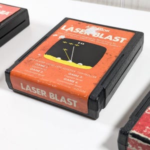 Ersatz Atari 2600 Activision Laser Blast Label Maschine Geschnitten