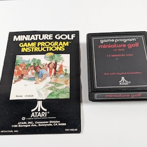 Miniature Golf For Atari 2600 Game and Manual/Instructions - Tested/Works - Retro, Vintage and Classic