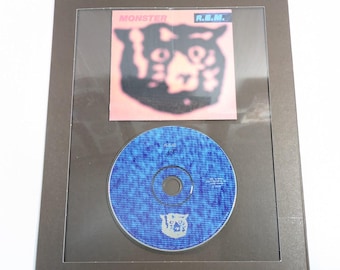 Framed R.E.M. &quot;Monster&quot; CD with Blurry Album Artwork, Music Decor Gift - Wall Hang Display