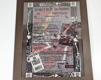 Skid Row Laminated Video Collection Ad 1993 - Vintage Rock Music Memorabilia - Rock N Roll Wall Hang Display For Music Studio