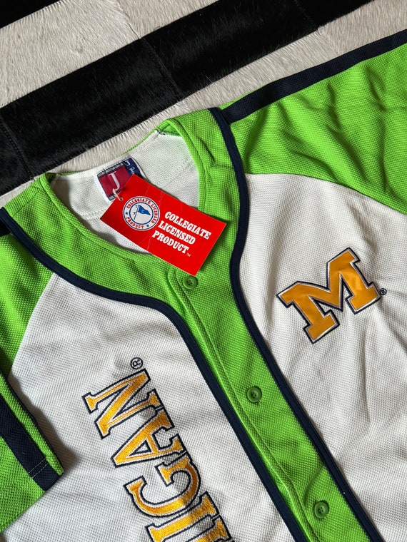 Vtg 90s MICHIGAN J-Plus Deadstock Mesh Baseball Je