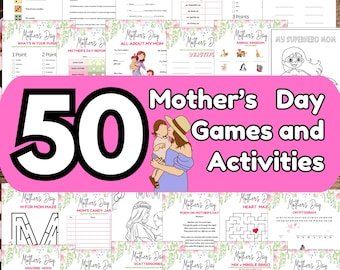 Mother's day games, Mothers day games, Mothers day party game, Mothers day tea party, Mother’s Day trivia, Mothers day activities, Printable