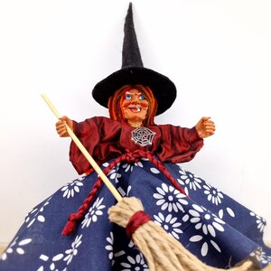 Halloween Witch,Hedge Witch, Good Luck Witch Doll, Mystical Being,Fabulous Figurine,Fairy Figurine Witch,Kitchen Witch Doll, New Home Spirit