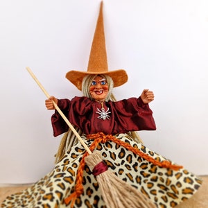 Halloween Witch Doll, Kitchen Witch Doll, Good Luck Kitchen Witch Doll, Halloween Decor,Forest Witch Figurine,Fairy Figurine Gift For Friend
