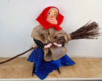 Witch Doll, Kitchen Witch Doll, Good Luck Witch Doll, Halloween Folk,Halloween Witch Doll,Home Guarding Witch,Green Forest  Witch,Gift Doll