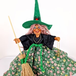 WITCH DOLL,Witch Brings Good Luck,Spirit Witch,Kitchen Witch Doll,Witch With Lantern,Magic Flying Witch,Hanging SmallFairy,Witch With Spider