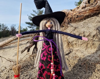 Kitchen Witch Doll,Good Luck Witch Doll,Halloween Witch Doll,Keeper of peace Witch,Chaser Of Evil Spirits,Bringing Good Luck,Witch Doll Gift