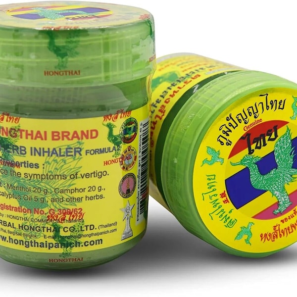 Hong Thai Original Green Aromatic Herbal Inhaler Natural Traditional