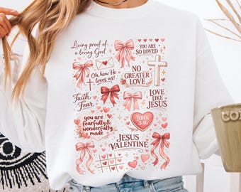 You Are So Loved Sweatshirt Christian Valentines Day Sweater Bible Verse Faith Jumper Religious Clothing Girly Valentines Christian Crewneck