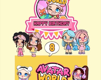 Avatar World Cake Topper/ .studio3 Digital File for Cameo Cutting Machine (Silhouette Studio Only)
