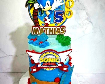 Sonic Cake Topper / Sonic Cake Topper / Digital .studio3 File for Cameo Cutting Machine (Silhouette Studio Only)