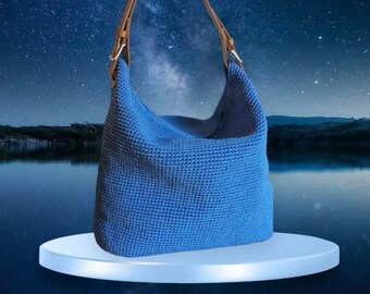 Realizza all'uncinetto la tua borsa hobo "MONO MANICO", modello PDF, guida alle borse alla moda, ideale per uso personale e regali, regalo premuroso per lei