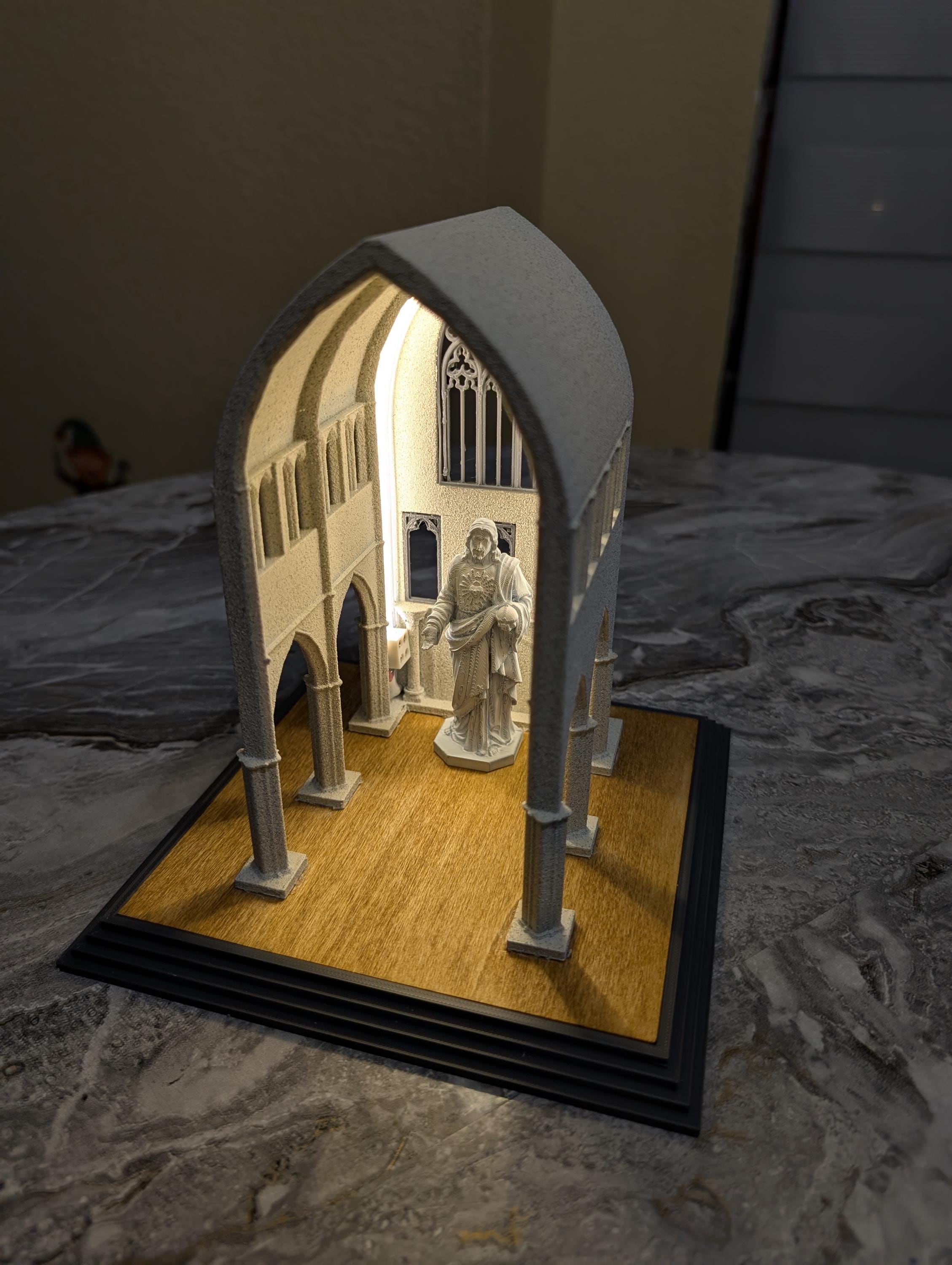 Mini-Kirchenlampe Jesus gekreuzigt Jungfrau Maria Jesus mit Heiligem Herzen