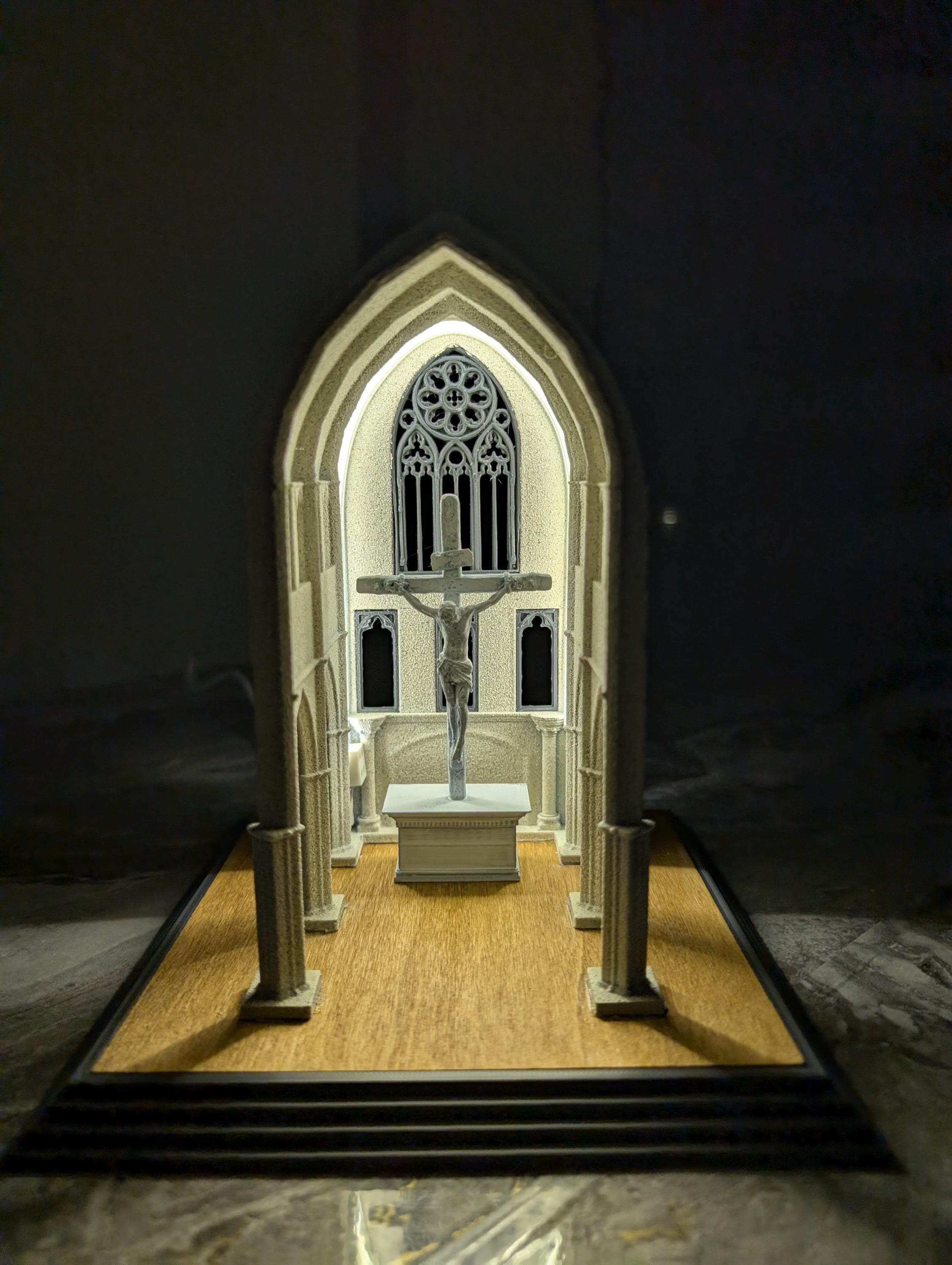 Mini-Kirchenlampe Jesus gekreuzigt Jungfrau Maria Jesus mit Heiligem Herzen
