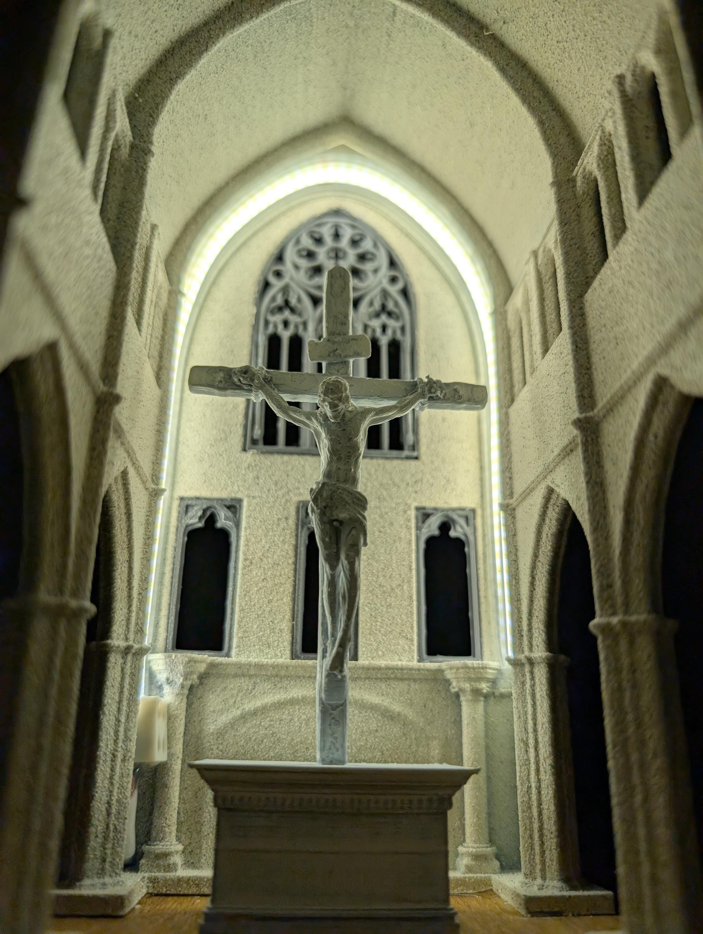Mini-Kirchenlampe Jesus gekreuzigt Jungfrau Maria Jesus mit Heiligem Herzen
