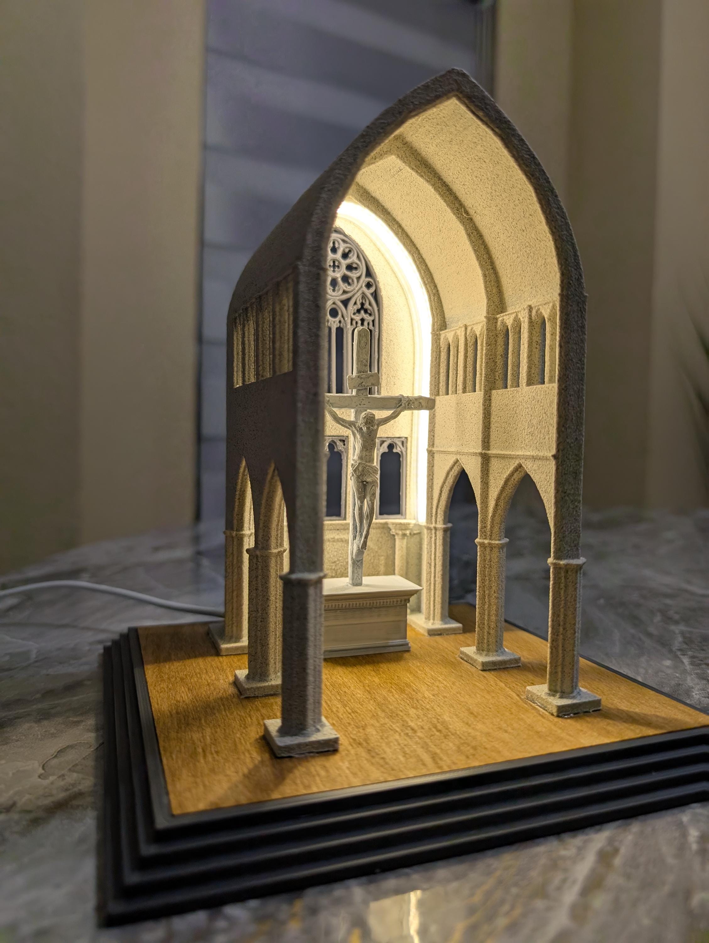 Mini-Kirchenlampe Jesus gekreuzigt Jungfrau Maria Jesus mit Heiligem Herzen