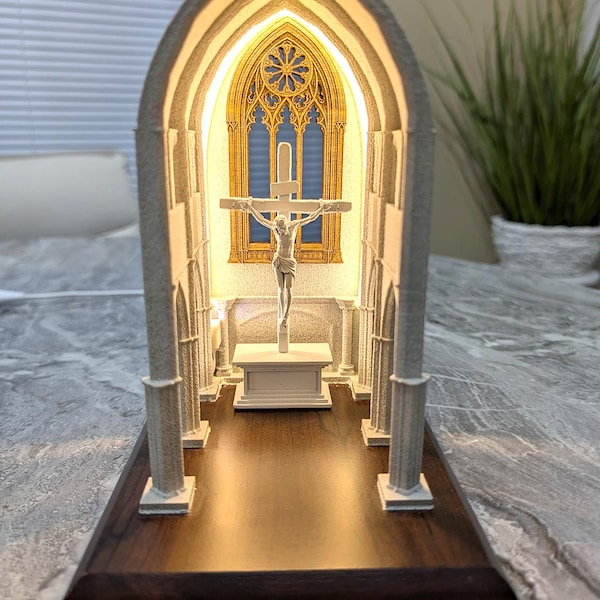 Mini lámpara de iglesia – Decoración católica para el hogar, regalo religioso