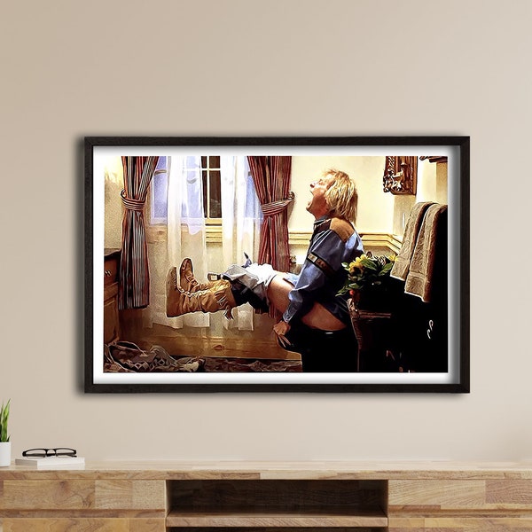 Dumb and Dumber Movie Poster Canvas Print- Harry Dunne Print - Funny Bathroom, Comedy, Oil Painting, Home, Art