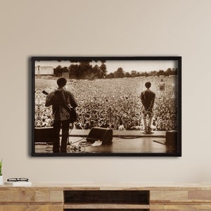 Liam Gallagher Oasis Canvas, Oasis Knebworth 1996 Stunning, Liam Gallagher Poster, Framed Famous Artwork Picture, Gallery Wrapped