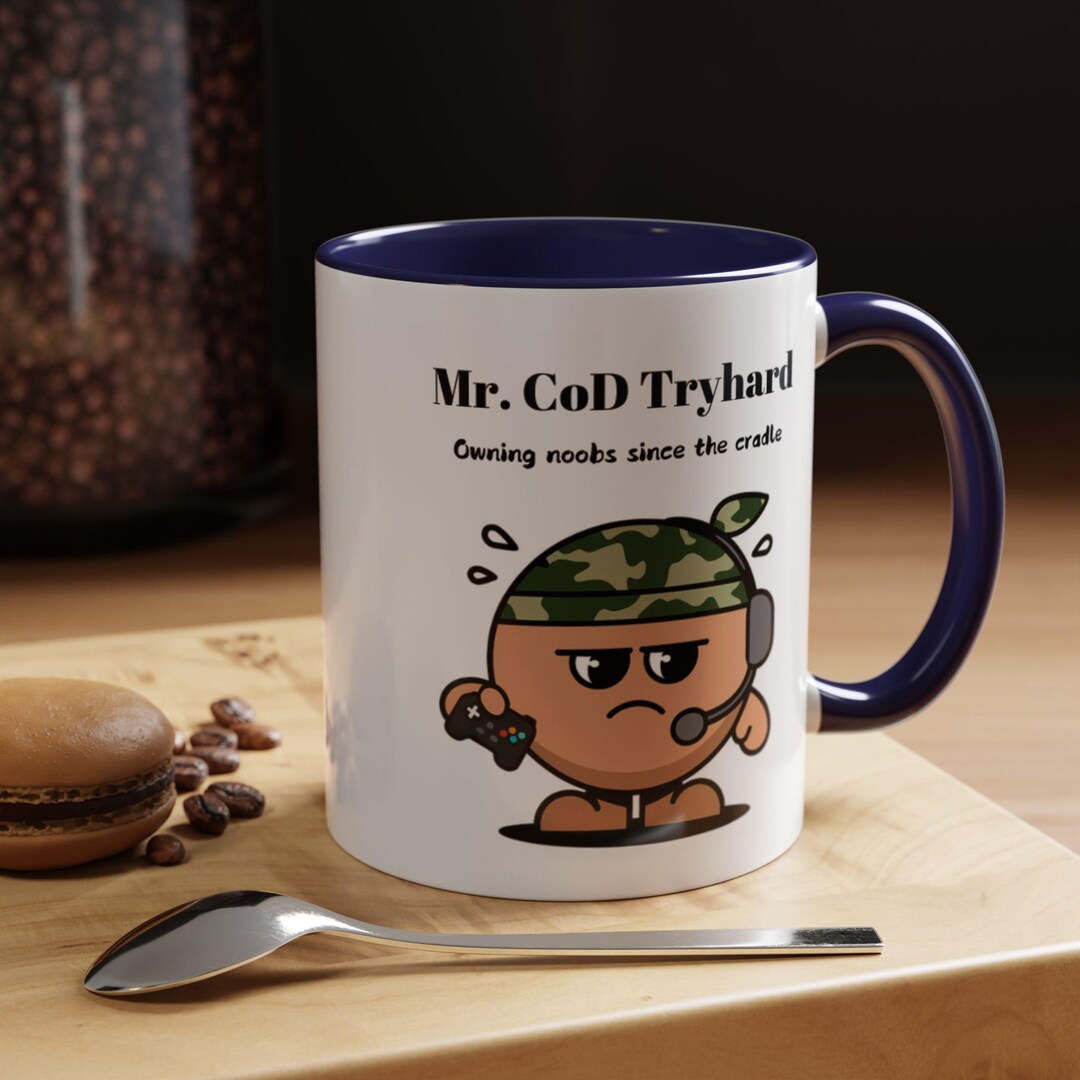 Gamer Coffee Mug - Mr. Cod Tryhard, Gaming Gift, Funny Mug, Gift for ...