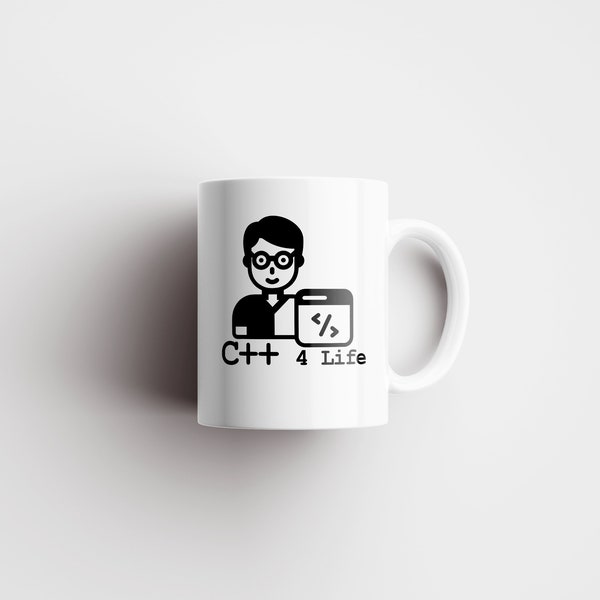 Programmieren C++ Tasse - Einzigartige Keramiktasse mit Code-Thema für Kaffee & Tee, Perfektes Programmierer Geschenk
