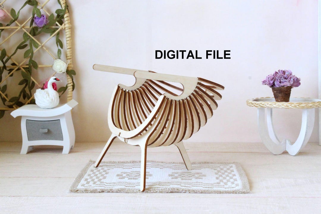 Parametric Shield Miniature Shield Chair Digital Vector File, Dollhouse Furniture ...
