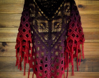 Original crochet scarf, Scary Scarf