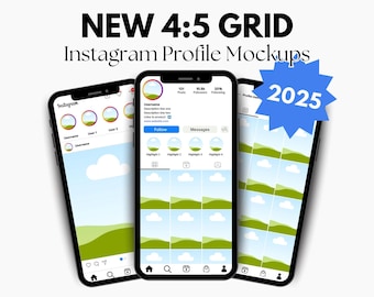 Instagram Post Mockup, Instagram Profile Editable Canva Templates, Social Media Mockup Posts, Social Media Feed Planner, Instagram Preview