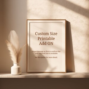 Custom Size Printable Art Add On