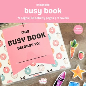 Toddler Busy Book, Expanded Version, Preschool Printable, Busy Book Printable, Busy Binder, Learning Binder, Quiet Book, Homeschool Resource
