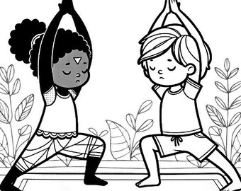 Kids Yoga Coloring Page | Kids Printable Coloring Page
