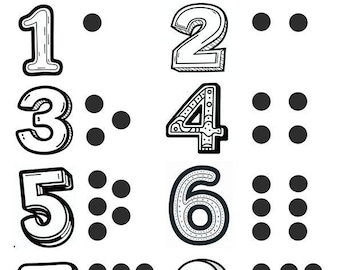 Learning Numbers Printable | Counting Numbers Printable | Kids Number Counting Game | Learning Number Coloring Page