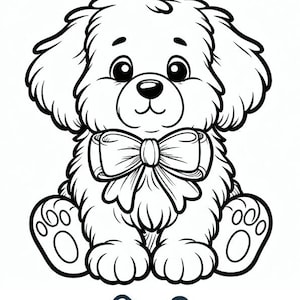 Puppy Coloring Page | Kids Printable Coloring Page