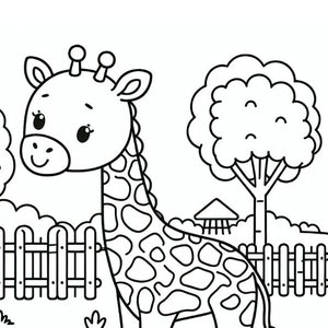 Giraffe Coloring Page | Kids Printable Coloring Page